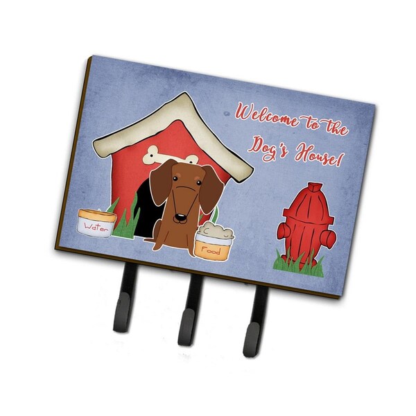 Carolines Treasures Dog House Collection Dachshund Red and Brown Leash or Key Holder BB2884TH68 - main